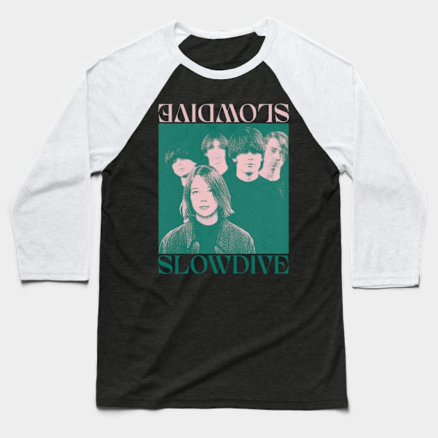 Slowdive • • • • • 1990s Retro Aesthetic Design Baseball T-Shirt by unknown_pleasures